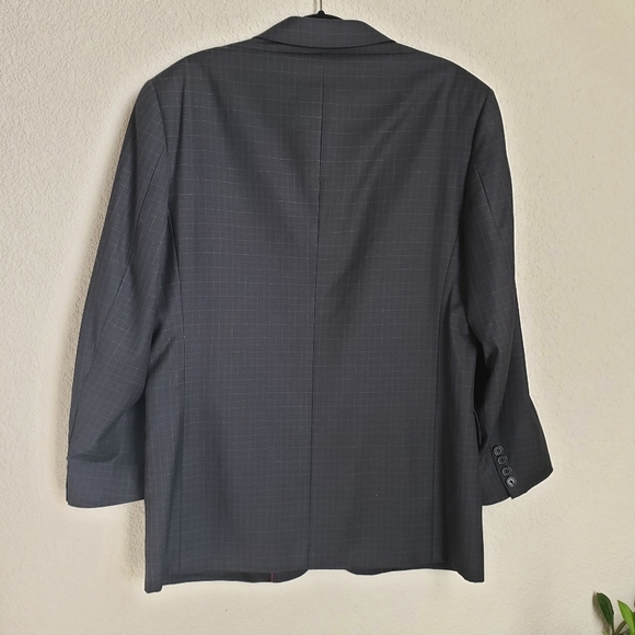 mens PALLINI black 4 button windowpane suit‎ sz 40R - Picture 4 of 13